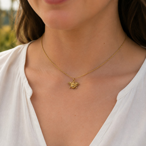 Gold plated bee - gold,