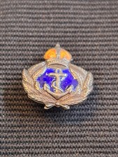 ROYAL NAVY SILVER AND ENAMEL