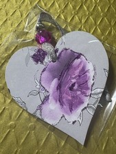 Heart with pink Rose pattern