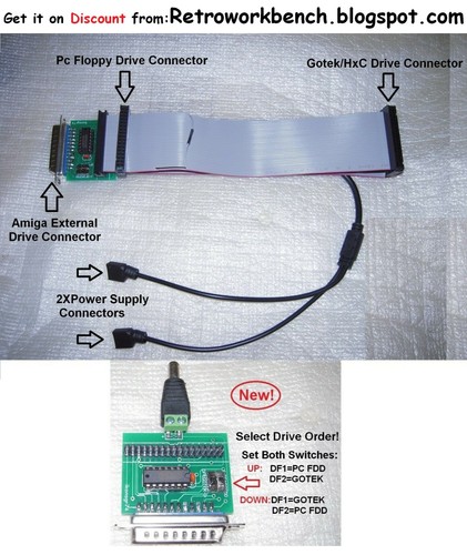 Amiga external drive adapter
