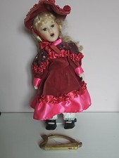 Porcelain Doll With Harp &