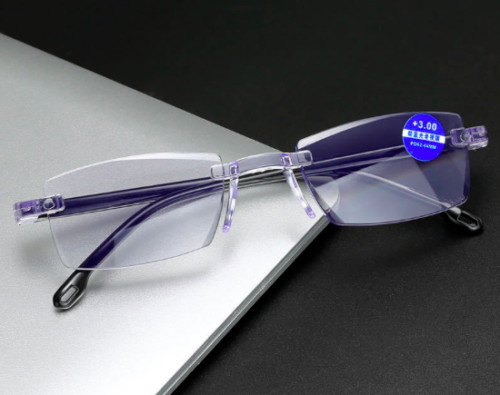 1pc rimless reading - glasses, hd
