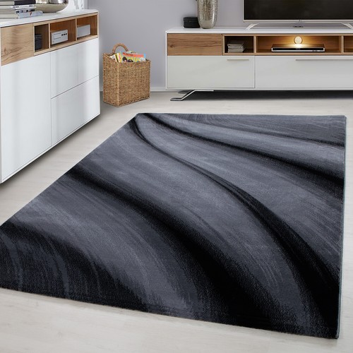 Modern design rug black grey - design,
