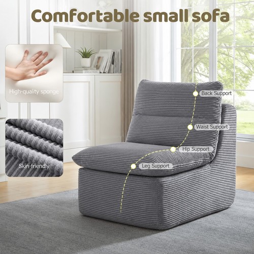 Single sofa chair corduroy - single,