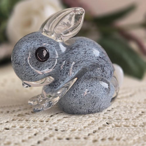 Vintage art glass - glass, rabbit
