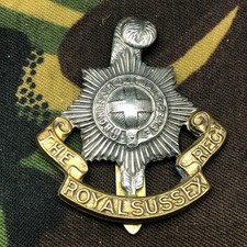 Original British Army Cap Badge - Royal Sussex Regiment