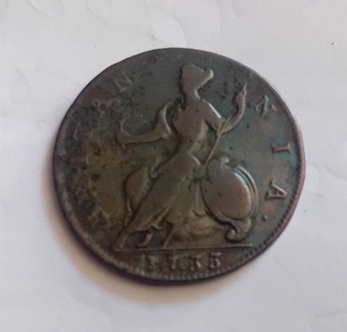 George half penny coin - george,