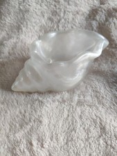 Homemade Resin Conch Shell Ornament Home Decor Accessories In White Shimmer