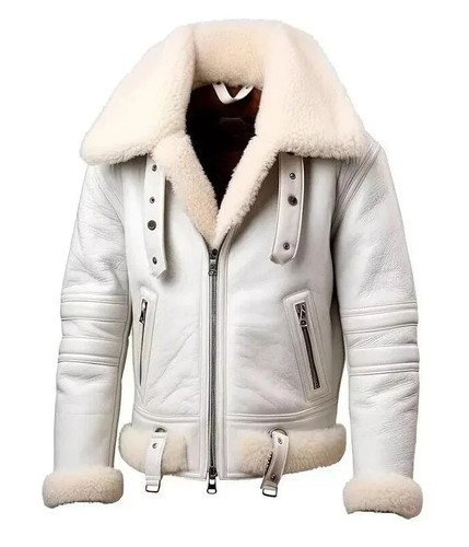 Men white shearling - b3,
