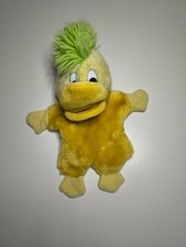 Vintage 1990 Goldenbear Edd The Duck Hand Puppet Yellow Duck Green Mohawk 12"