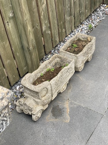 Solid concrete garden planter - garden,