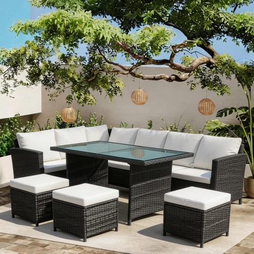 9seater rattan corner - corner, sofa