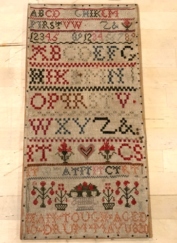 Antique georgian sampler - antique,