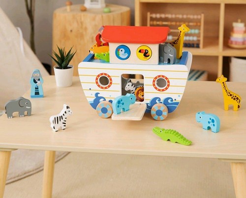 Wooden noahs ark child play - noahs,