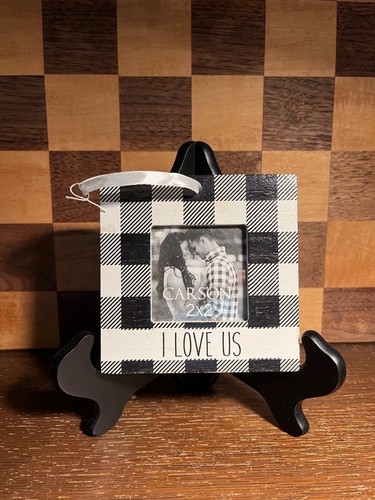 Square buffalo plaid love us - plaid,