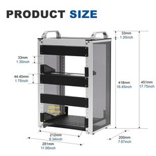 DeskPi 8U Server Cabinet, 10