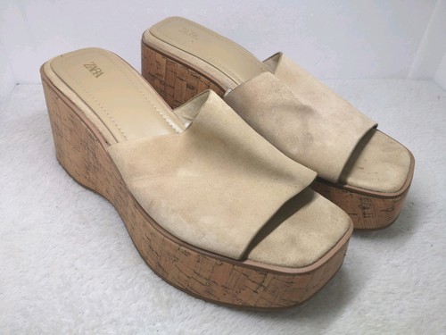 Zara cork wedge platform - cork,