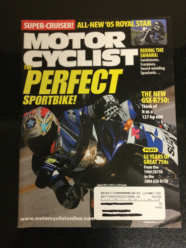 Motorcyclist august 2004 - motorcyclist,