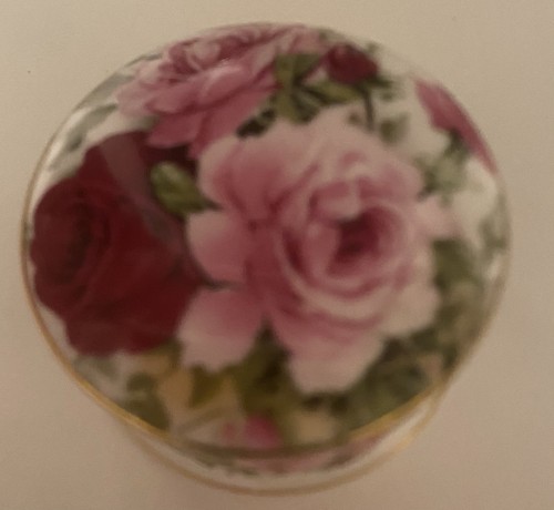English bone china trinket box - english,