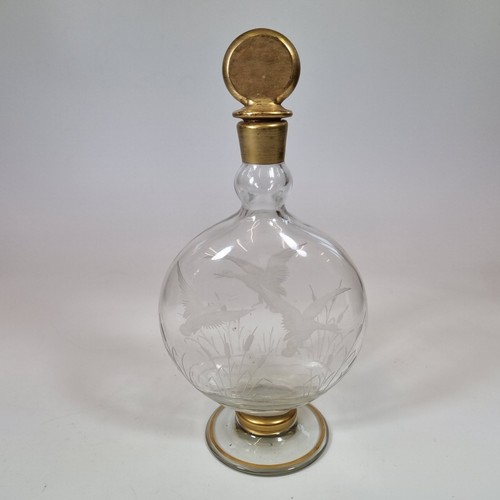 Antique glass decanter - decanter, gilt