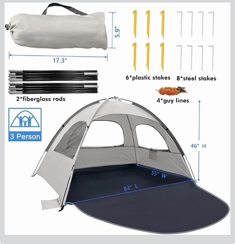Whitefang beach tent person - tent,