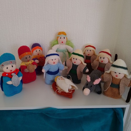Nativity set hand knitted - nativity,