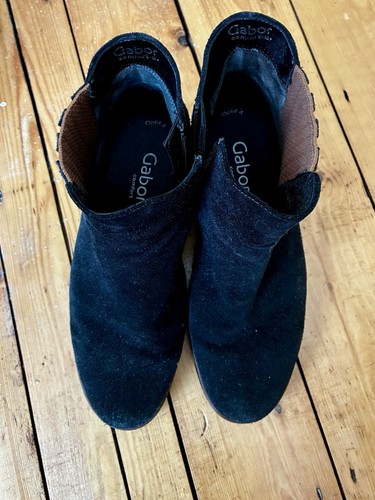Gabor black suede ankle - suede, boots