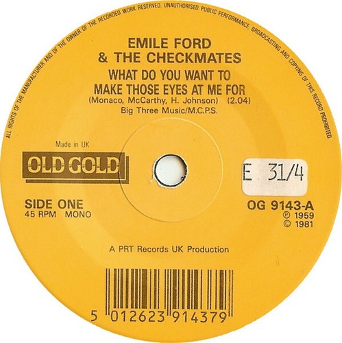 Emile ford the checkmates - emile,