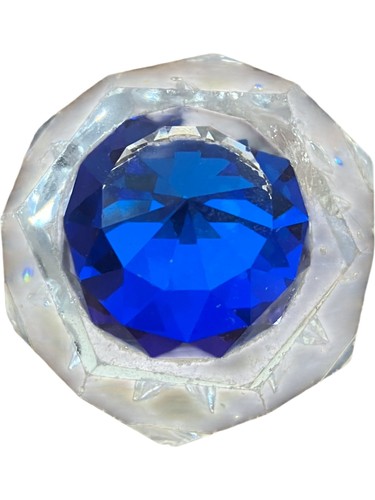 Clear faceted crystal glass - clear,