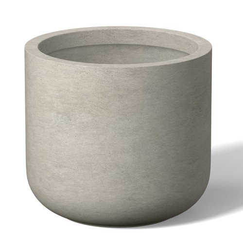 Tall concrete round plant - concrete, pots