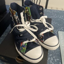 Converse Kids Size Uk 1.5 Navy and Multi Trainers Brand New with Box