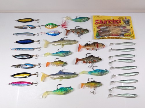 Job lot fishing lures metal