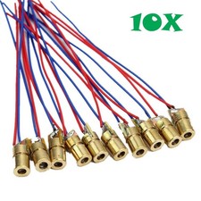 10pcs 650nm 6mm 5V 5mW Red