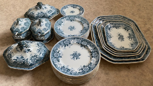 Piece antique blue white - 36,