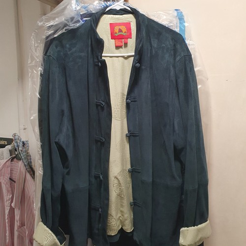 Shanghai tang mens jacket teal - shanghai,