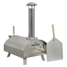 Dellonda DG11 14" Portable Wood-Fired Pizza Oven Cooker Meat Smoker Stainless St