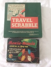 Vintage TRAVEL SCRABBLE & MOUSIE MOUSIE Game By Spears Games (2)