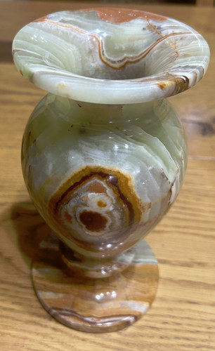 Vintage onyx vase 1960s - vase,