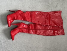 Thigh High Boots Red Size UK8