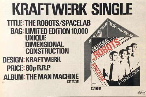 Kraftwerk 1978 print advert - kraftwerk,