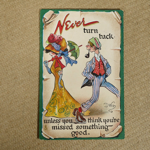 Vintage postcard comic - postcard, tuck