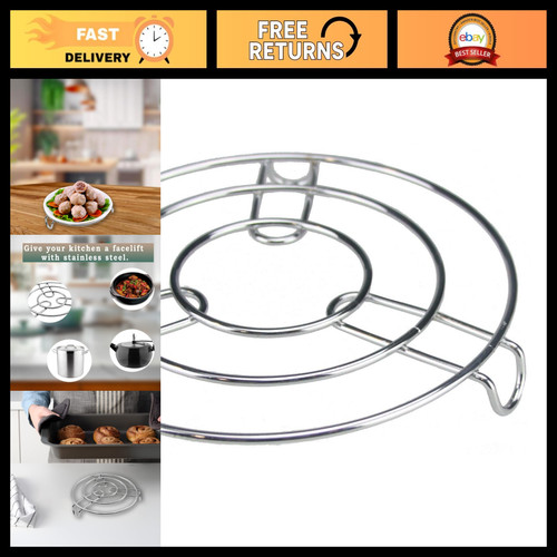 Stainless steel round trivet - round,