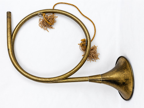 Vintage brass coiled hunting - vintage,