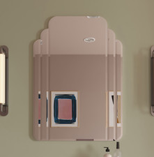 Croydex Art Deco Bathroom Mirror Bevelled, Contemporary Arched , 70 x 50cm