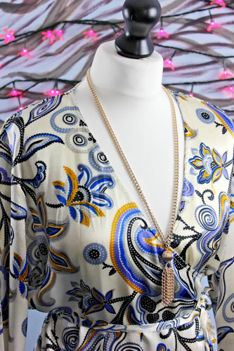 Banke satin blouse wrap - b,