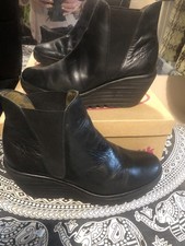 Fly London Black Ankle Boots Size 5