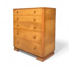 ANTIQUE ART DECO SATIN BIRCH