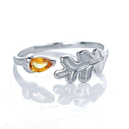 Sterling silver citrine ring - citrine,