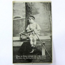 Old postcard Let this