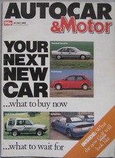 Autocar magazine 26 July 1989